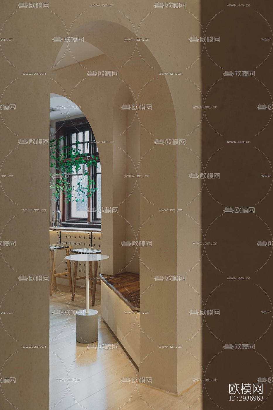 侘寂咖啡奶茶效果图下载（渲染图1）