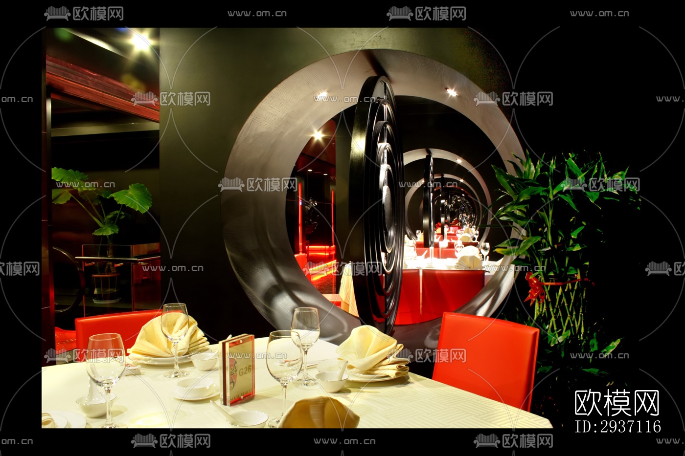 后现代西餐厅效果图下载（渲染图9）