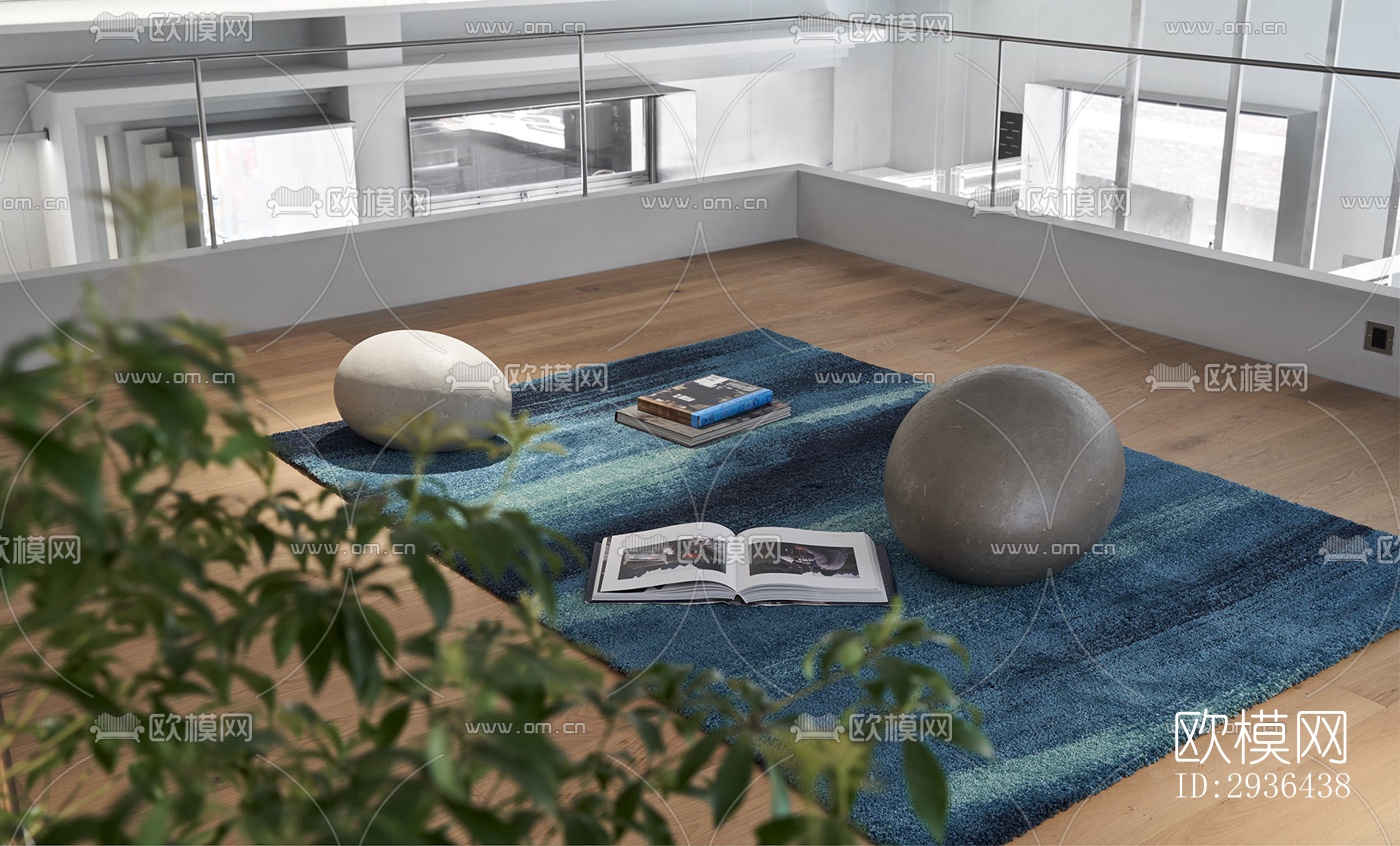 工业风办公区效果图下载（渲染图17）