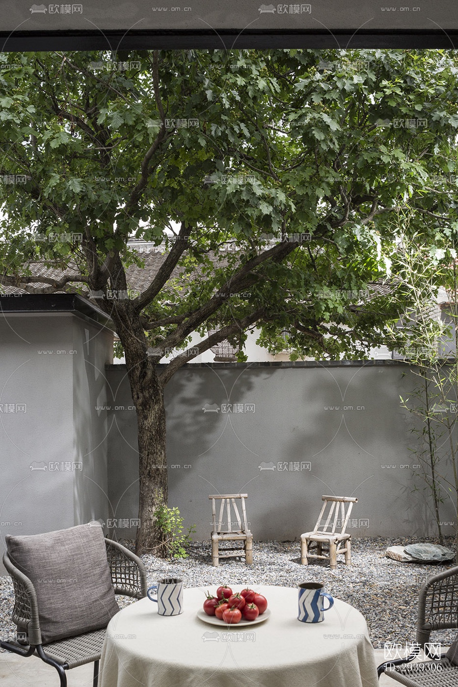 新中式酒店民宿效果图下载（渲染图8）