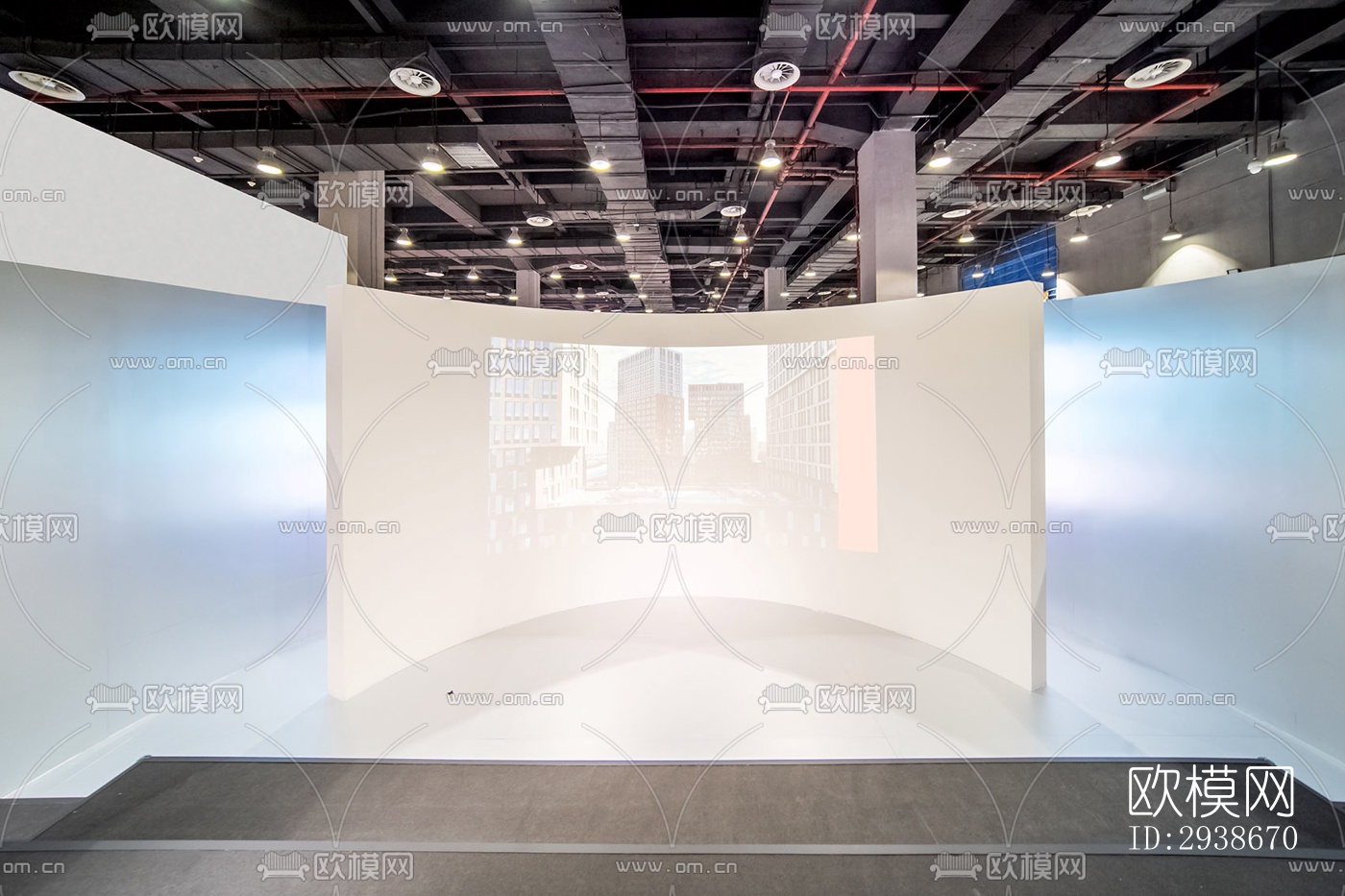 现代展览展厅效果图下载（渲染图12）