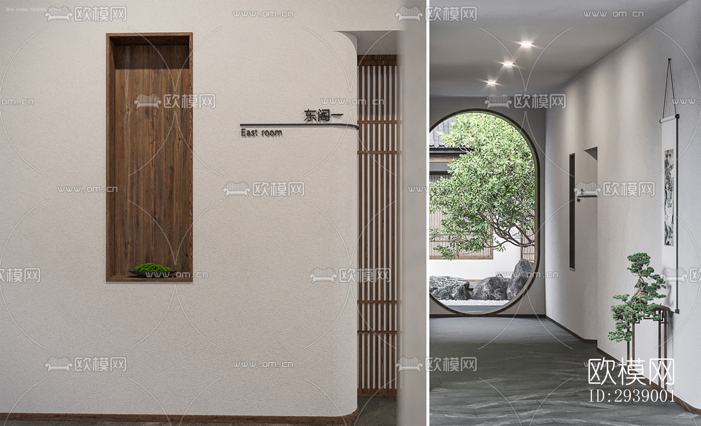 中式酒店民宿效果图下载（渲染图6）