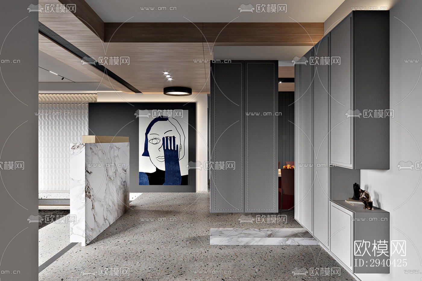 现代平层效果图下载（渲染图10）