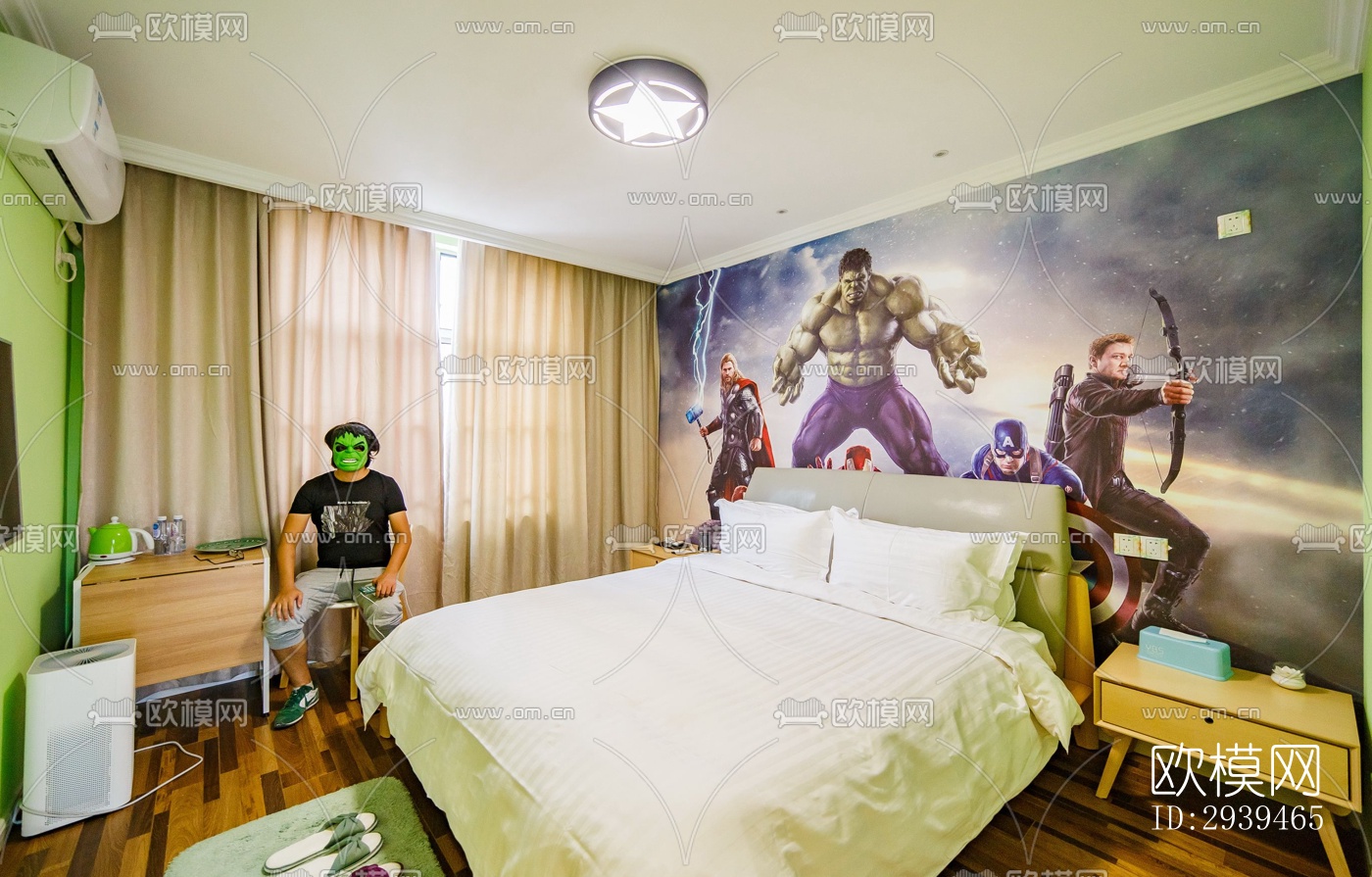 现代酒店民宿效果图下载（渲染图1）