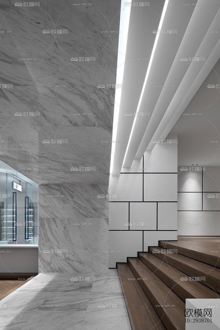 现代展览展厅效果图下载（渲染图10）