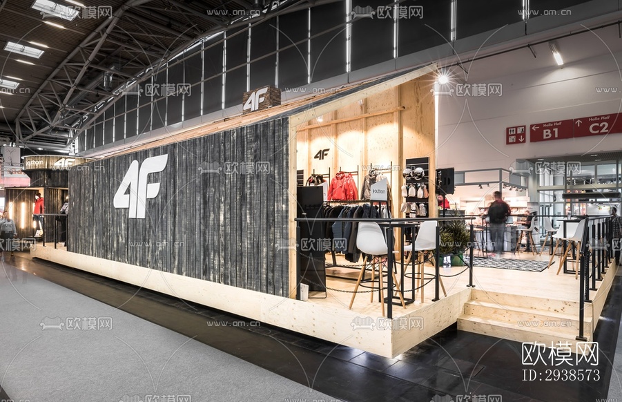 工业风展览展厅效果图下载(渲染图12)