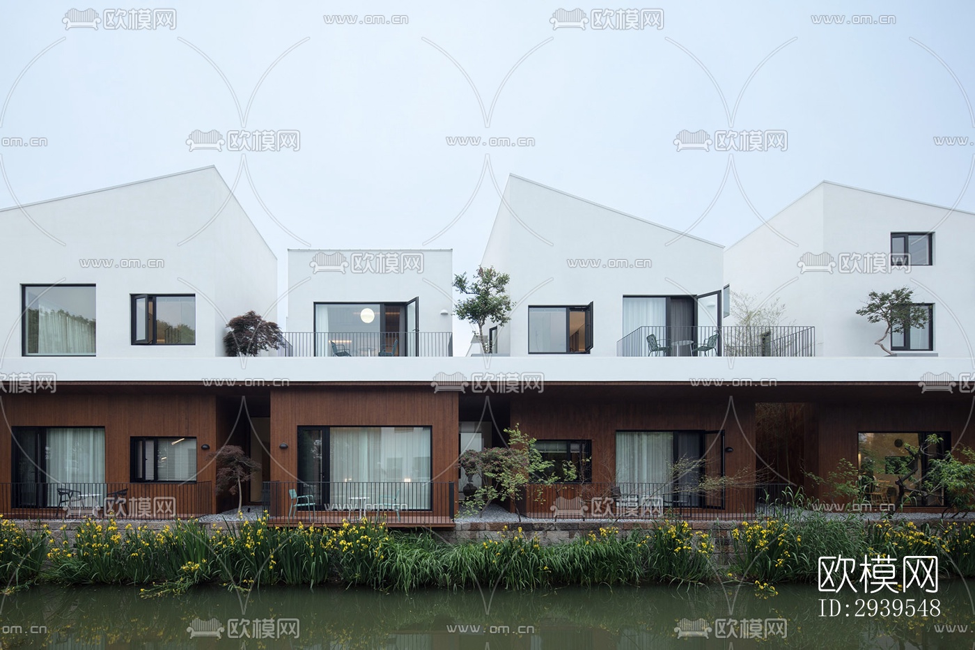 现代酒店民宿效果图下载（渲染图6）