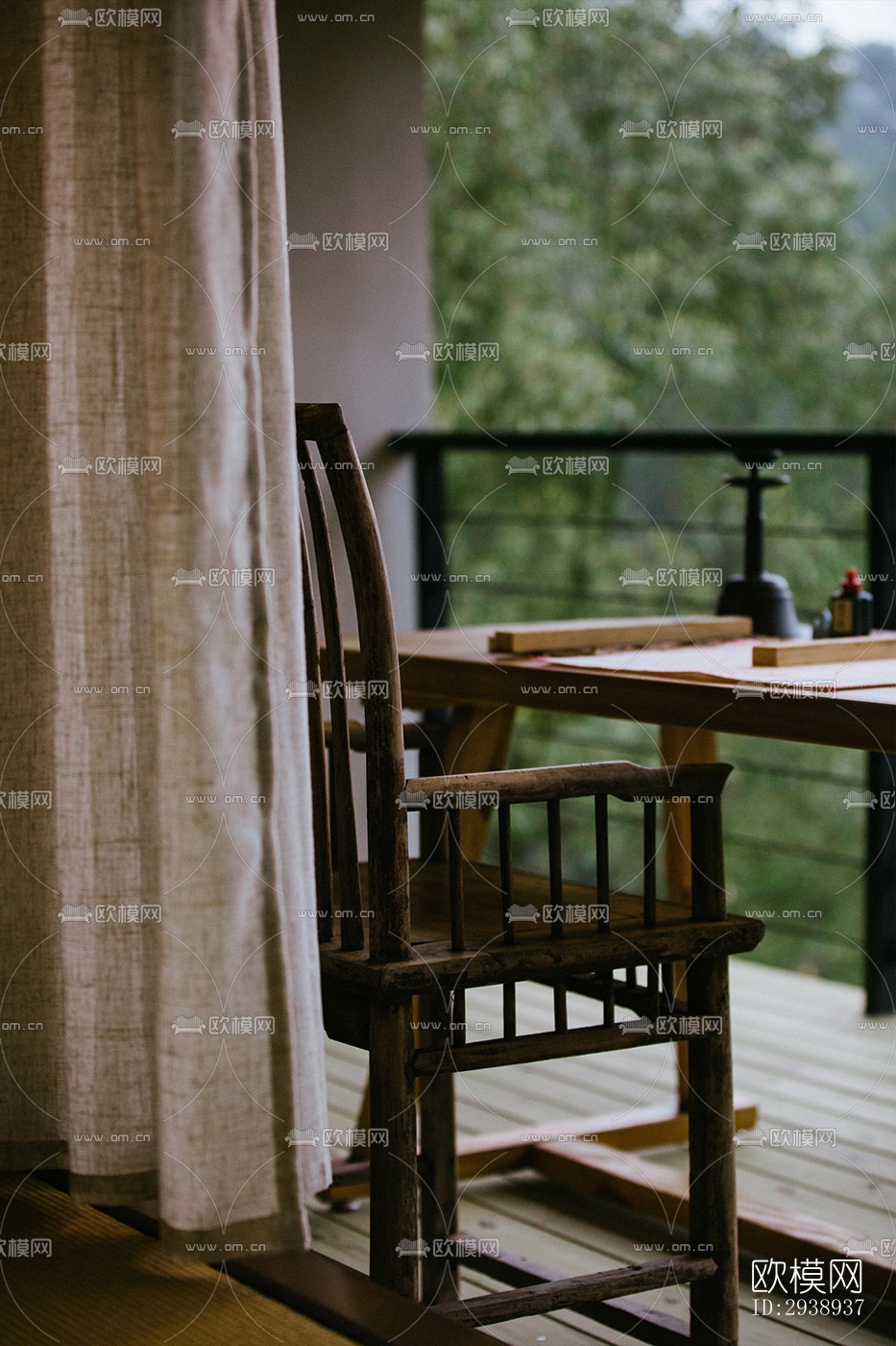 中式酒店民宿效果图下载（渲染图16）