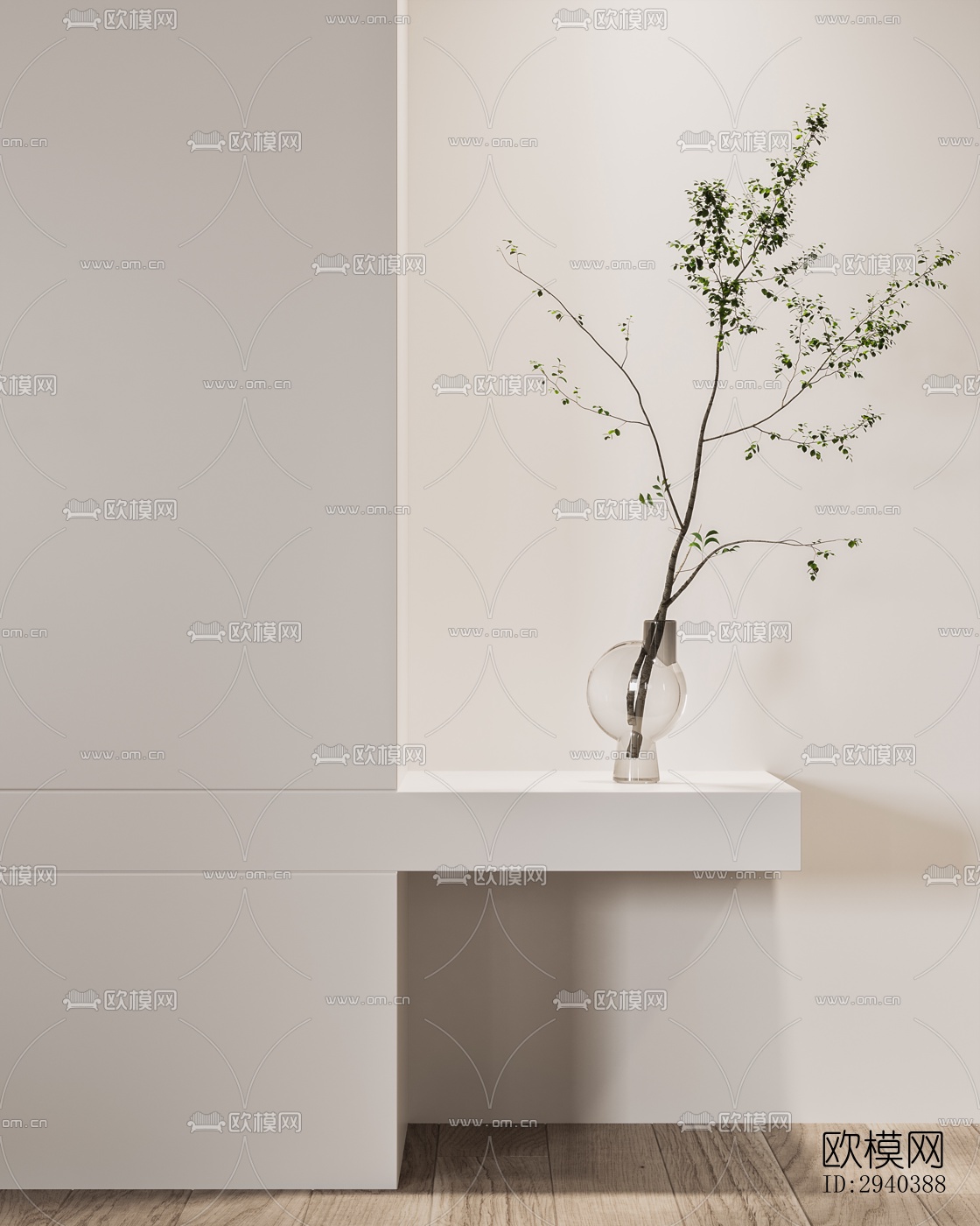 现代平层效果图下载（渲染图4）