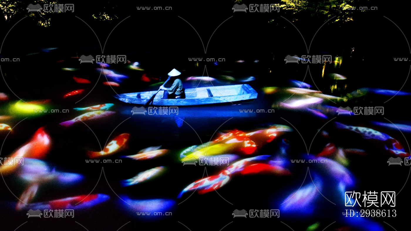 日式展览展厅效果图下载（渲染图2）