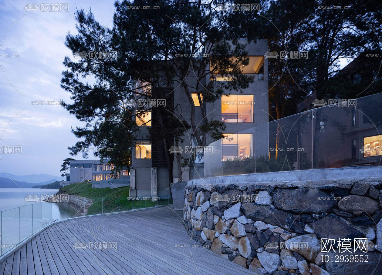 现代酒店民宿效果图下载（渲染图9）