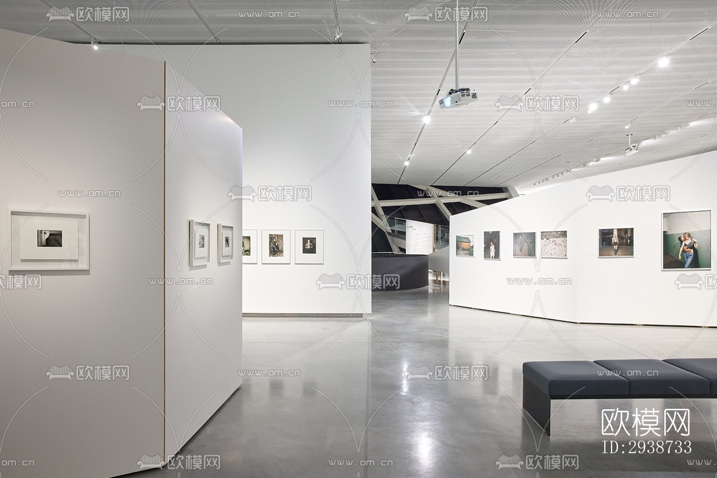 现代展览展厅效果图下载（渲染图3）