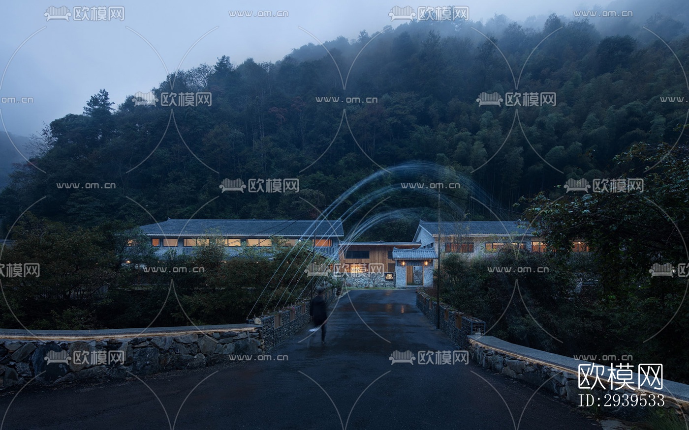 现代酒店民宿效果图下载（渲染图6）