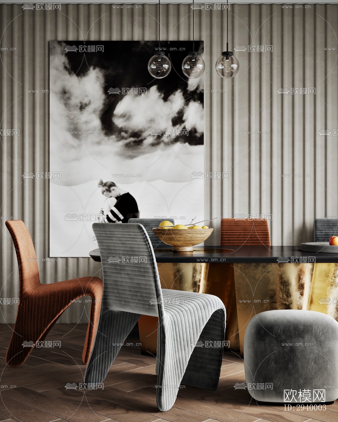 侘寂平层效果图下载（渲染图9）