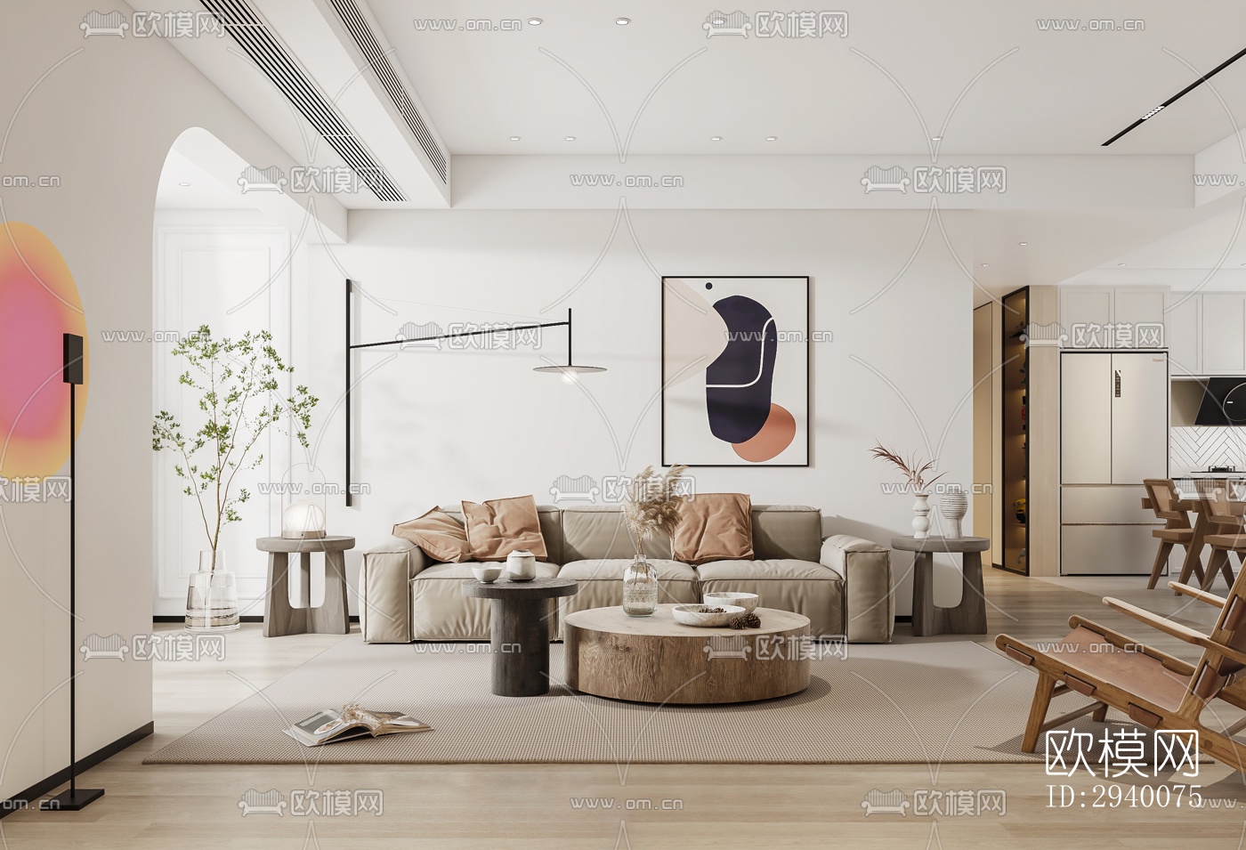 北欧平层效果图下载（渲染图2）