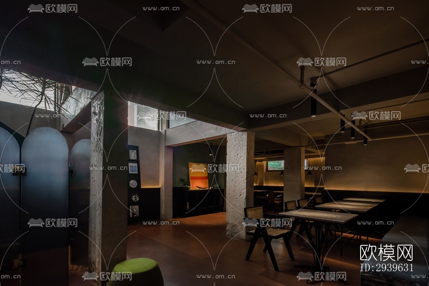 高级灰酒店民宿效果图下载(渲染图10)