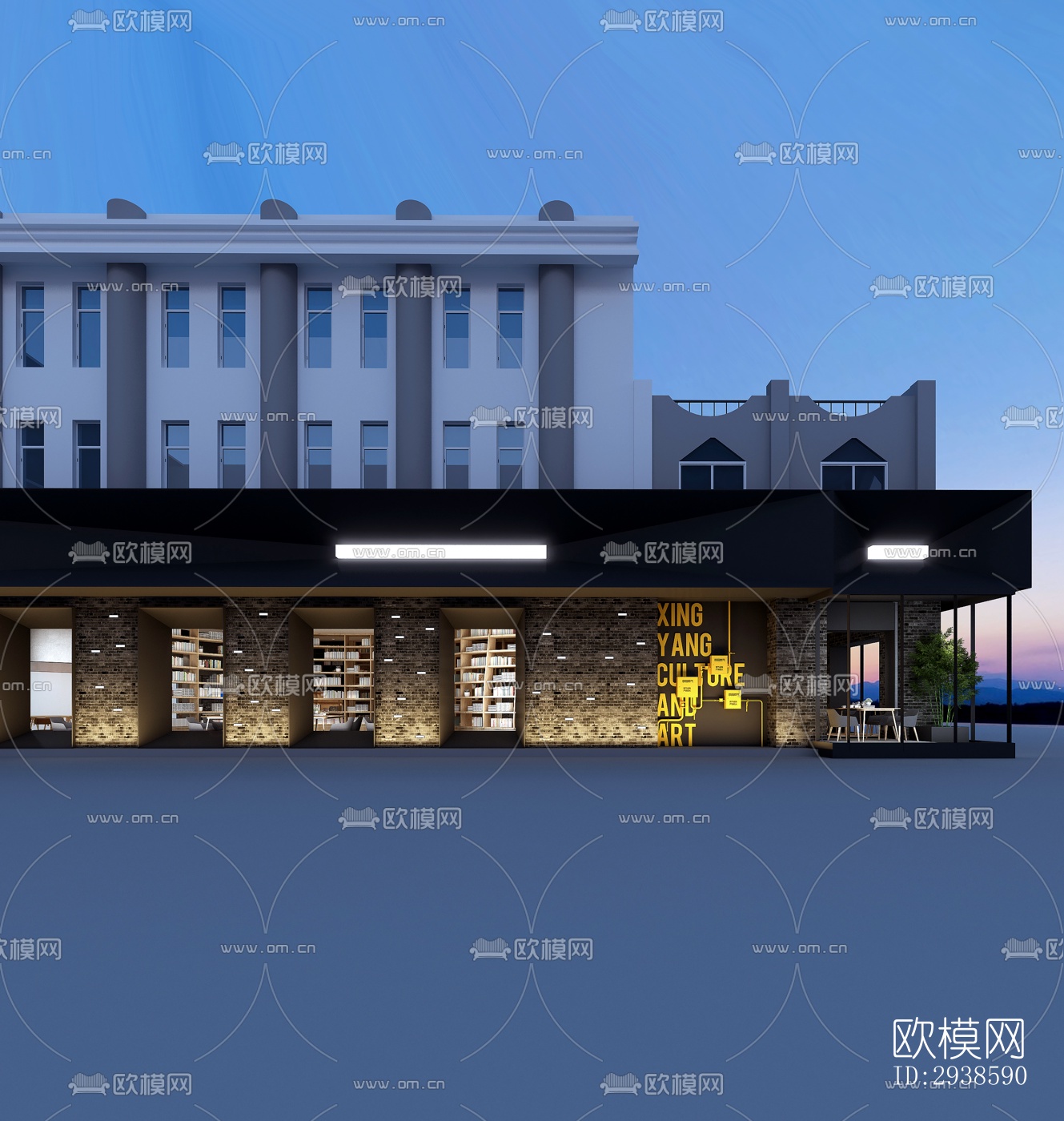 工业风展览展厅效果图下载（渲染图15）