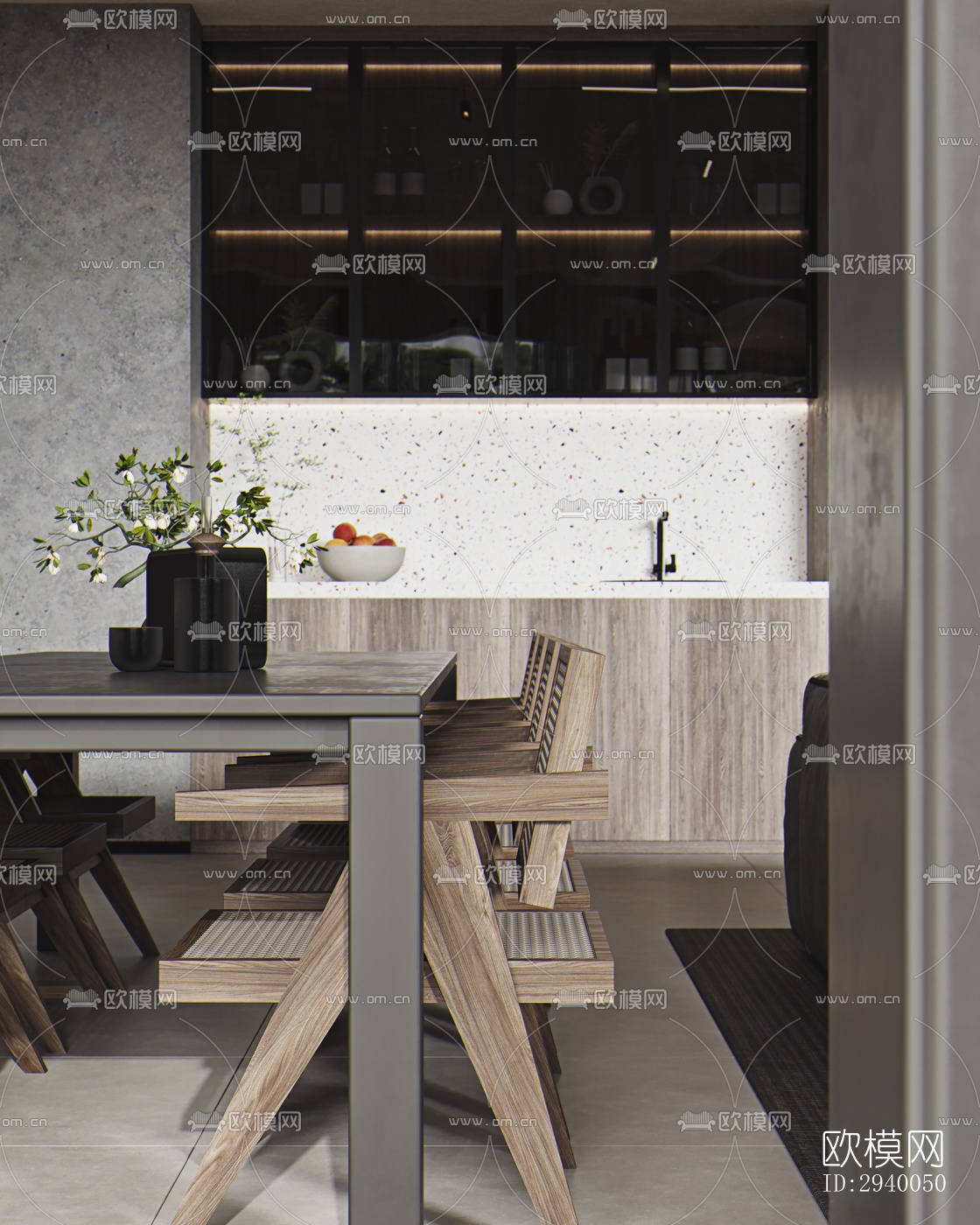 侘寂平层效果图下载（渲染图14）