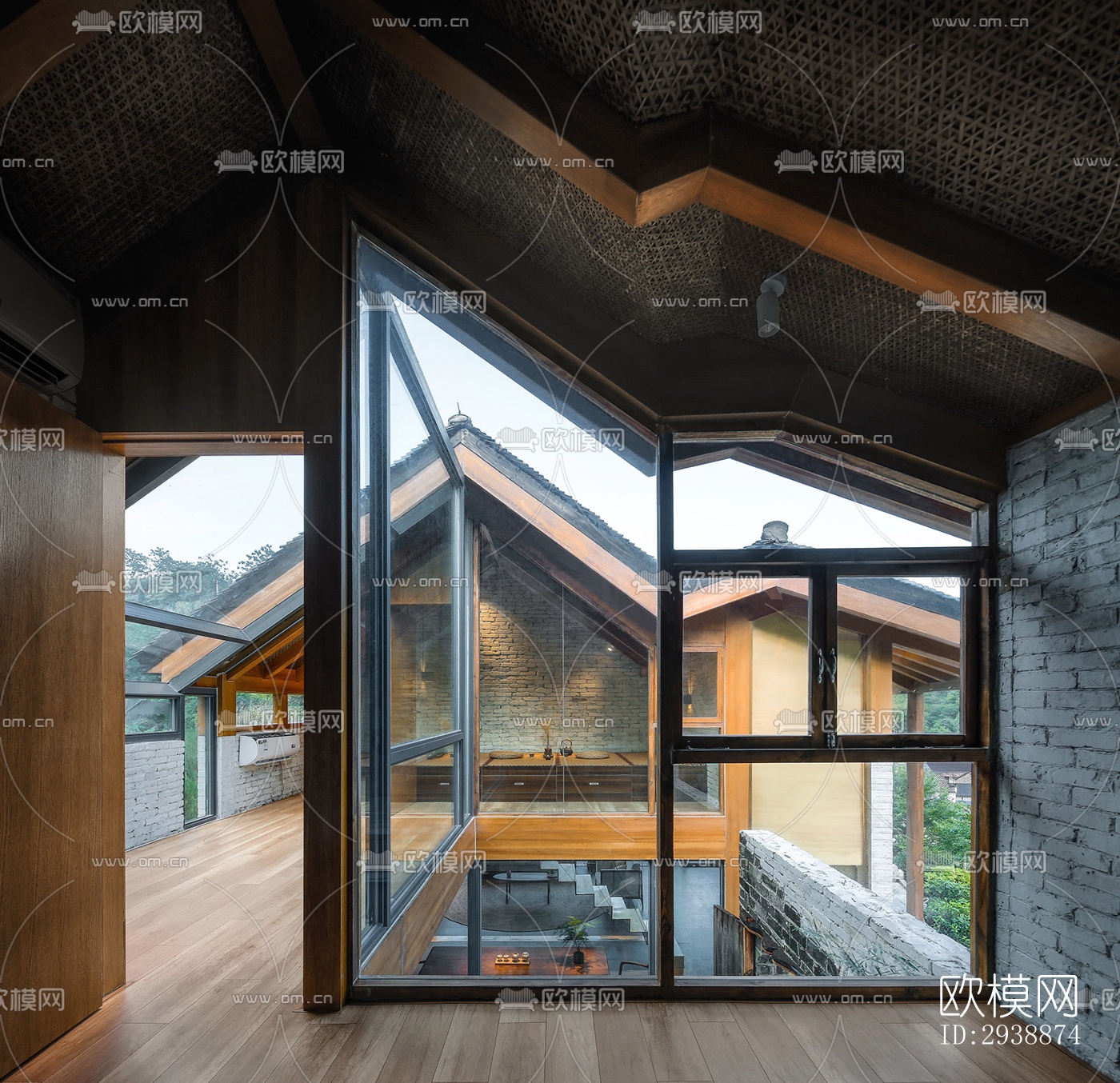 中式酒店民宿效果图下载（渲染图9）