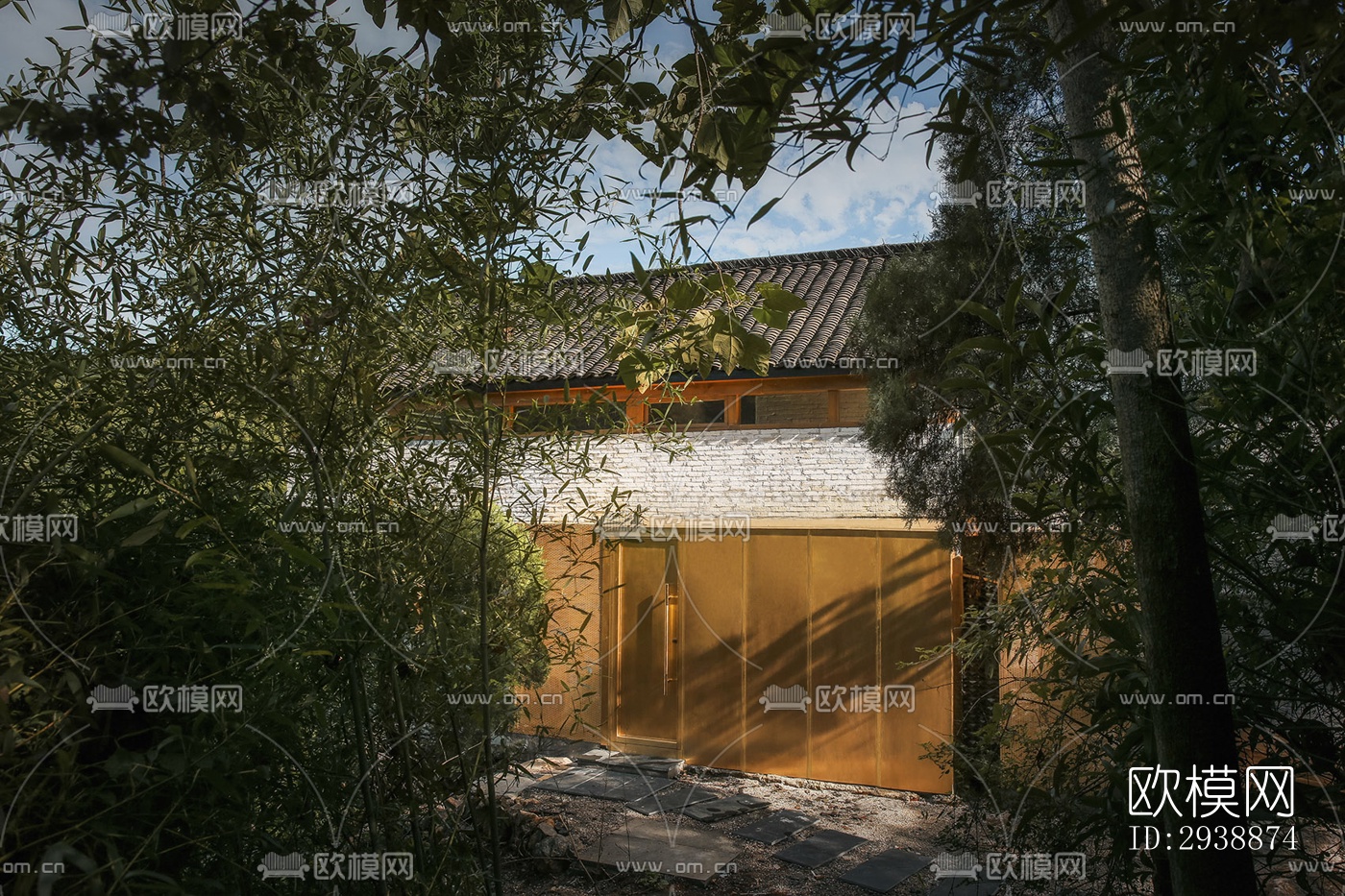 中式酒店民宿效果图下载（渲染图15）