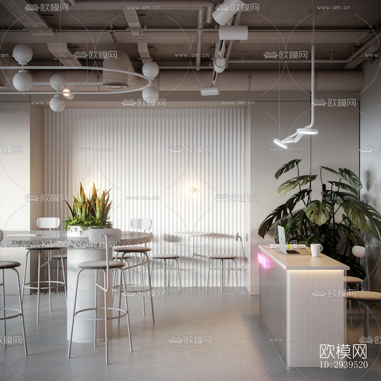 现代酒店民宿效果图下载（渲染图6）