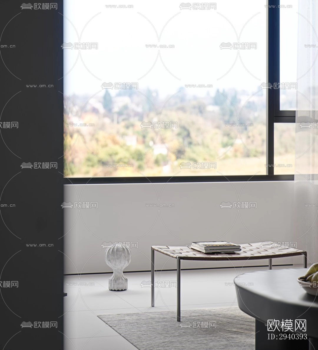 现代平层效果图下载（渲染图3）