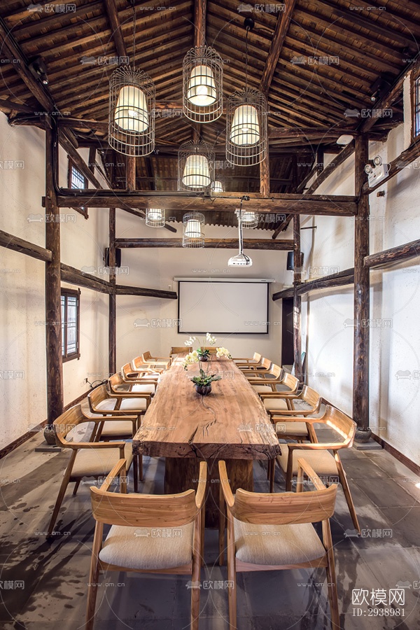 中式酒店民宿效果图下载（渲染图10）