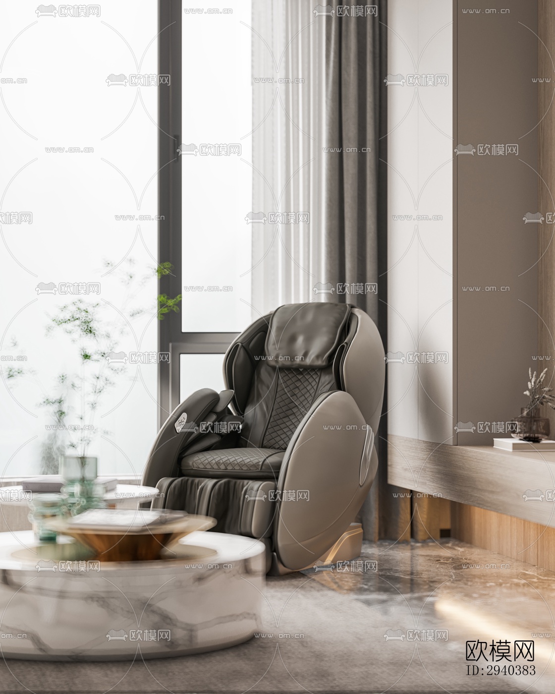 现代平层效果图下载（渲染图3）