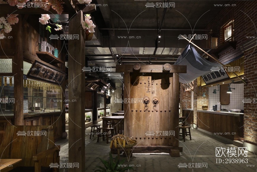 中式酒店民宿效果图下载(渲染图18)