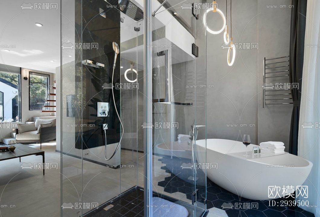 现代酒店民宿效果图下载（渲染图1）