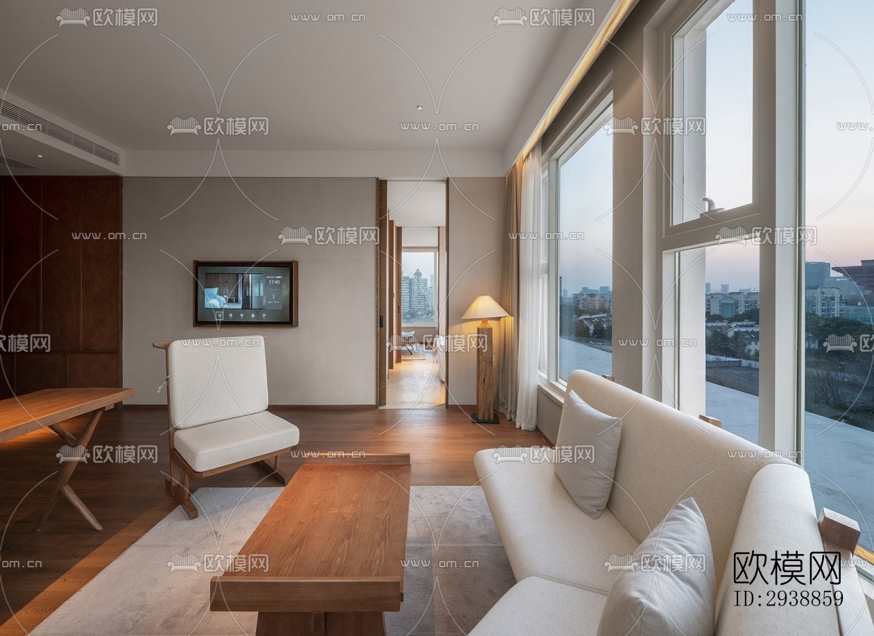 中式酒店民宿效果图下载（渲染图6）