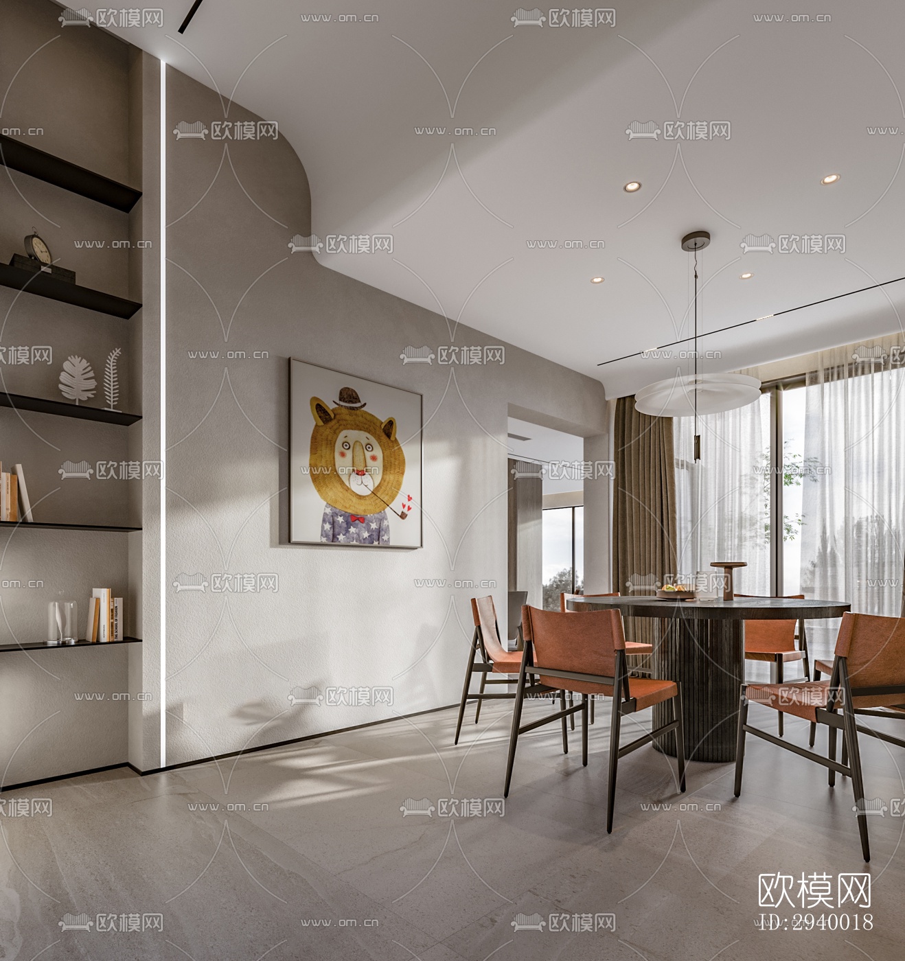 侘寂平层效果图下载（渲染图18）