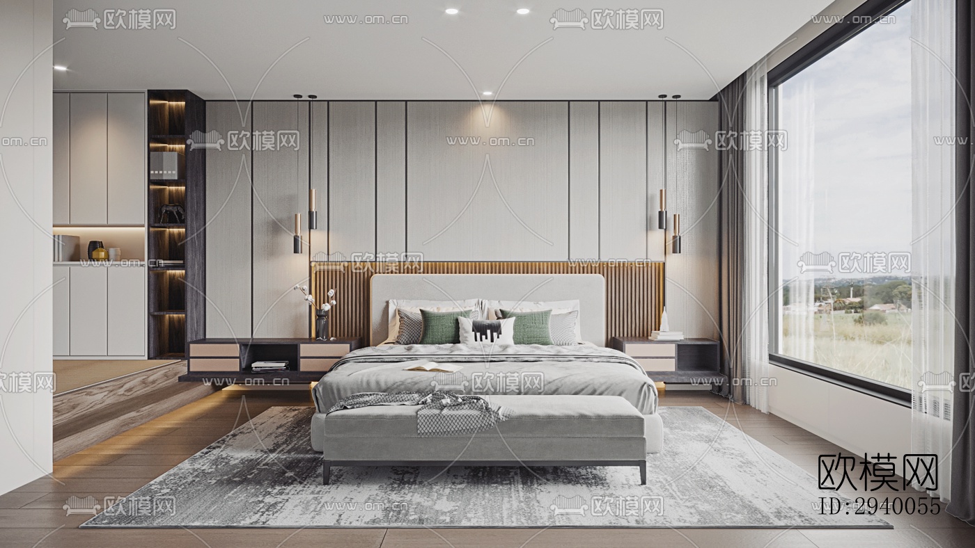 侘寂平层效果图下载（渲染图6）