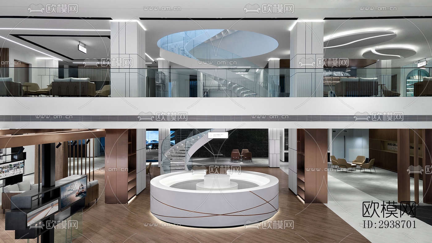 现代展览展厅效果图下载（渲染图15）