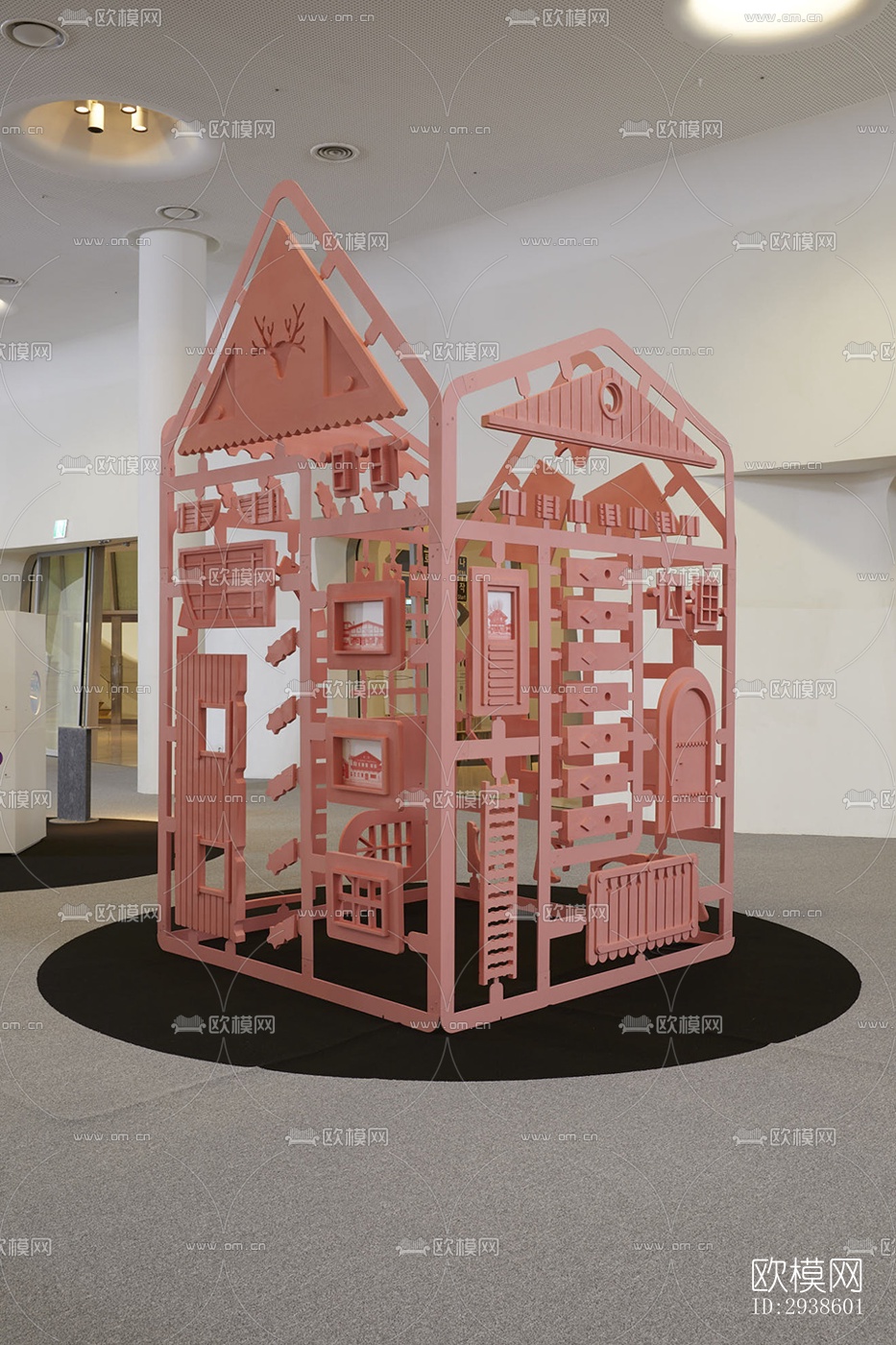 工业风展览展厅效果图下载（渲染图1）