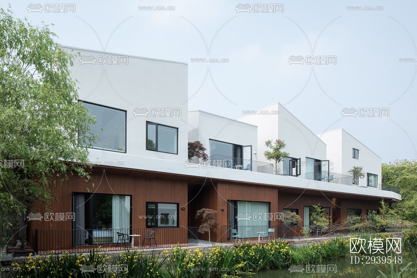 现代酒店民宿效果图下载（渲染图3）