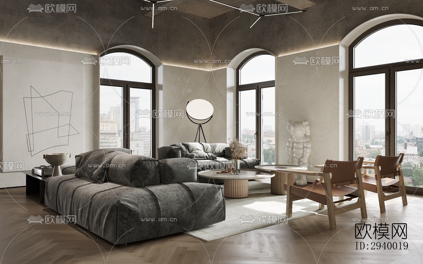 侘寂平层效果图下载（渲染图13）