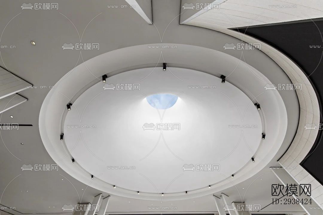 新中式售楼处效果图下载（渲染图5）