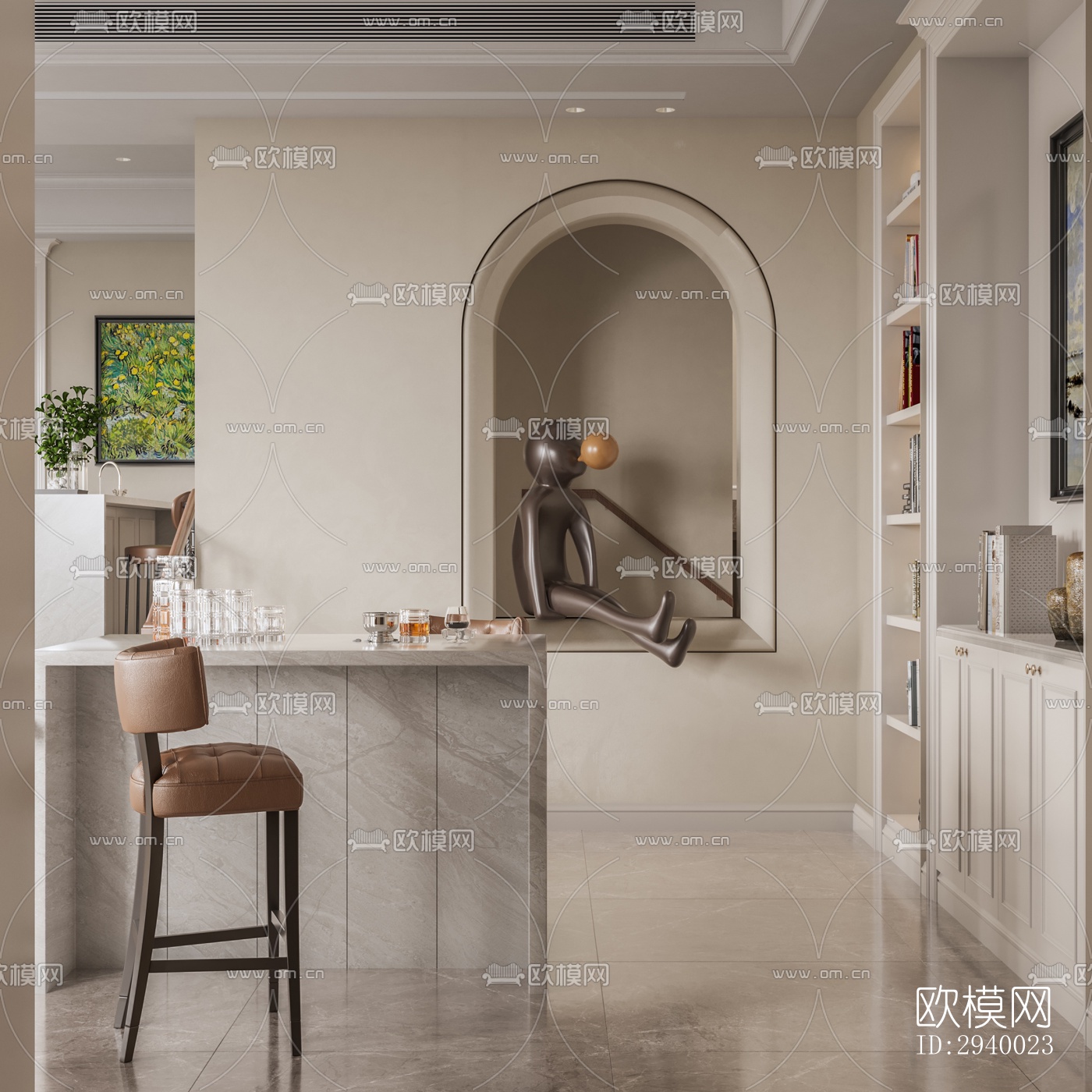 侘寂平层效果图下载（渲染图5）