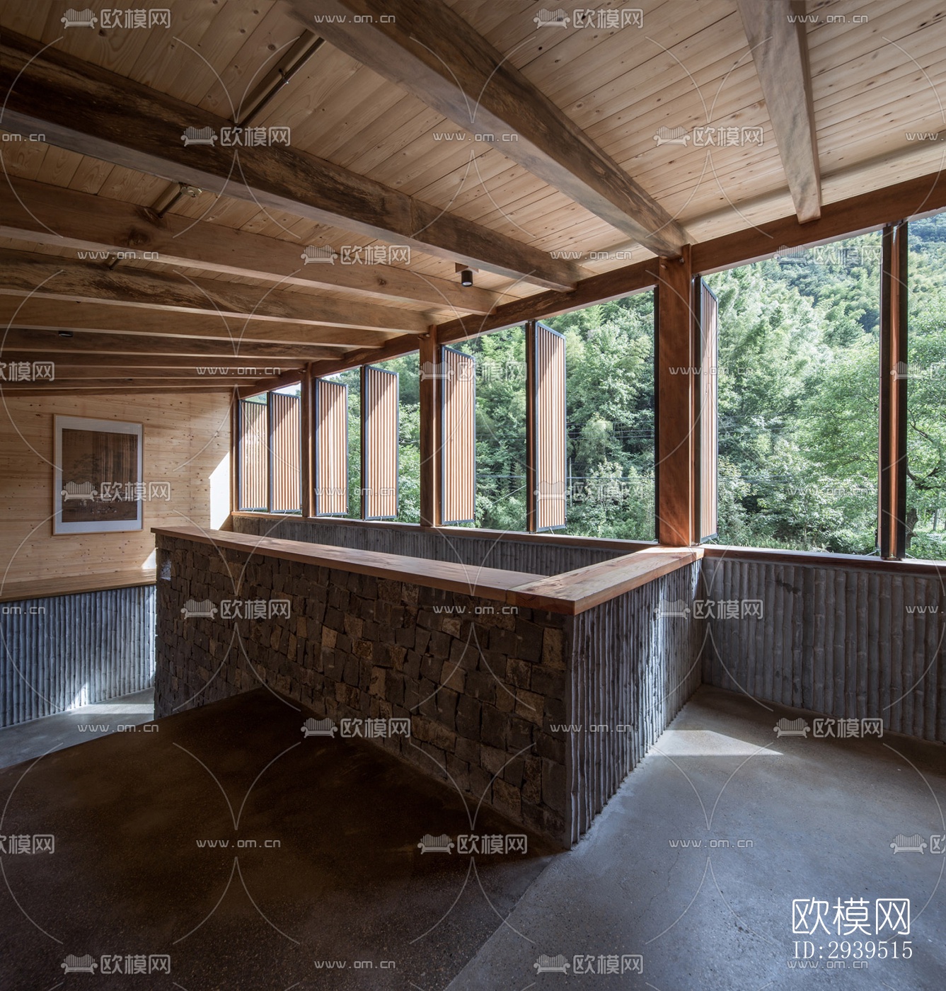 现代酒店民宿效果图下载（渲染图14）