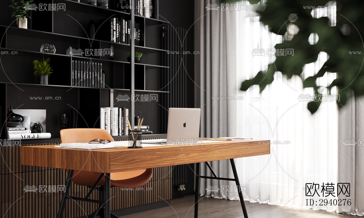 现代平层效果图下载（渲染图18）