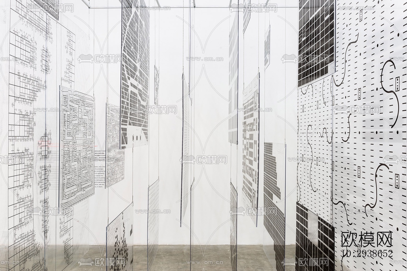 现代展览展厅效果图下载（渲染图1）