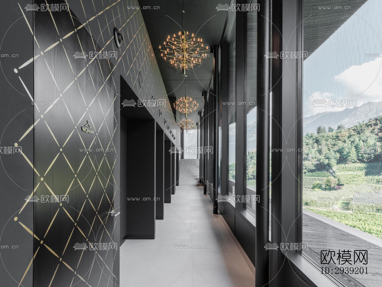 后现代酒店民宿效果图下载（渲染图11）