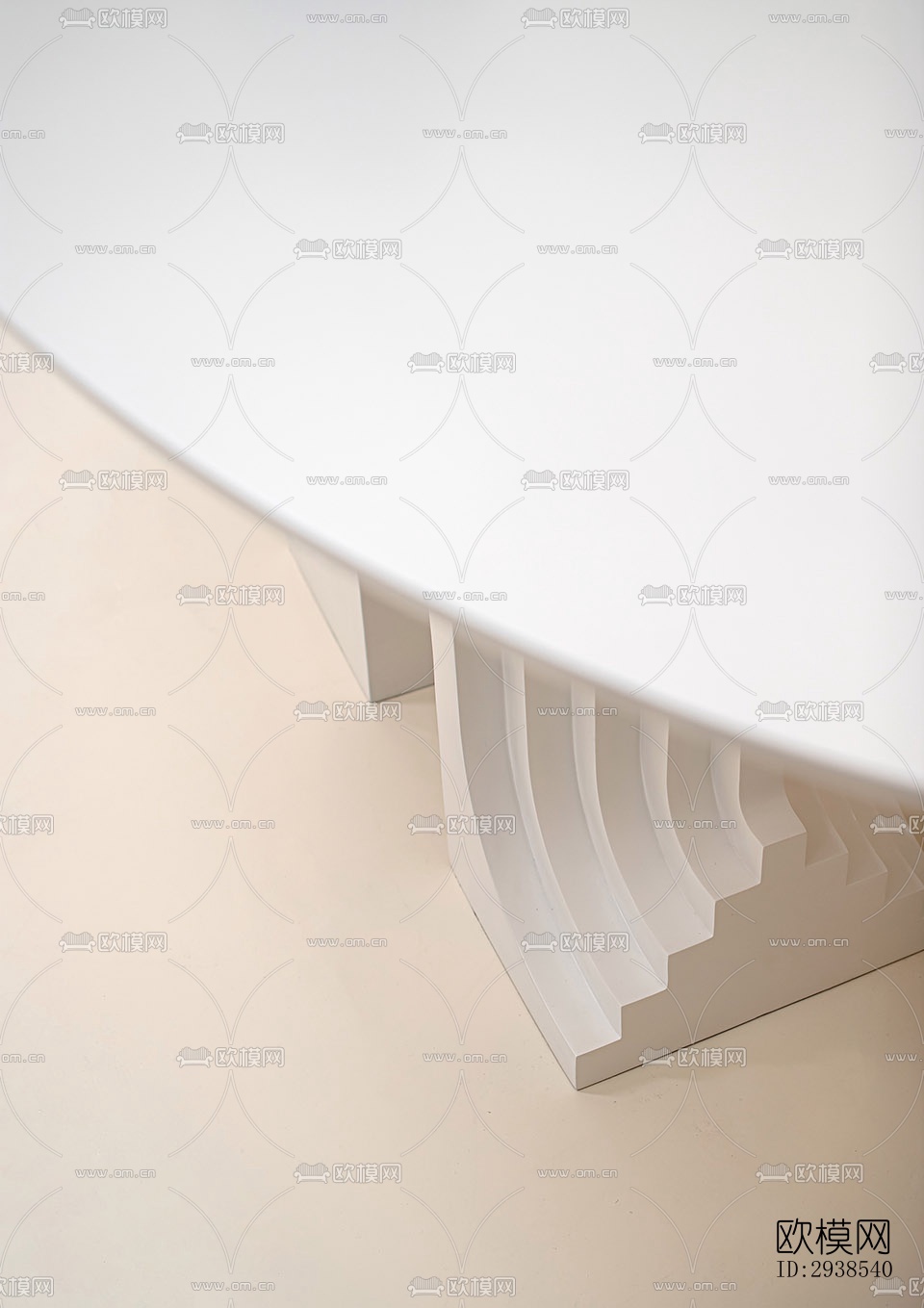 奶油风展览展厅效果图下载（渲染图12）