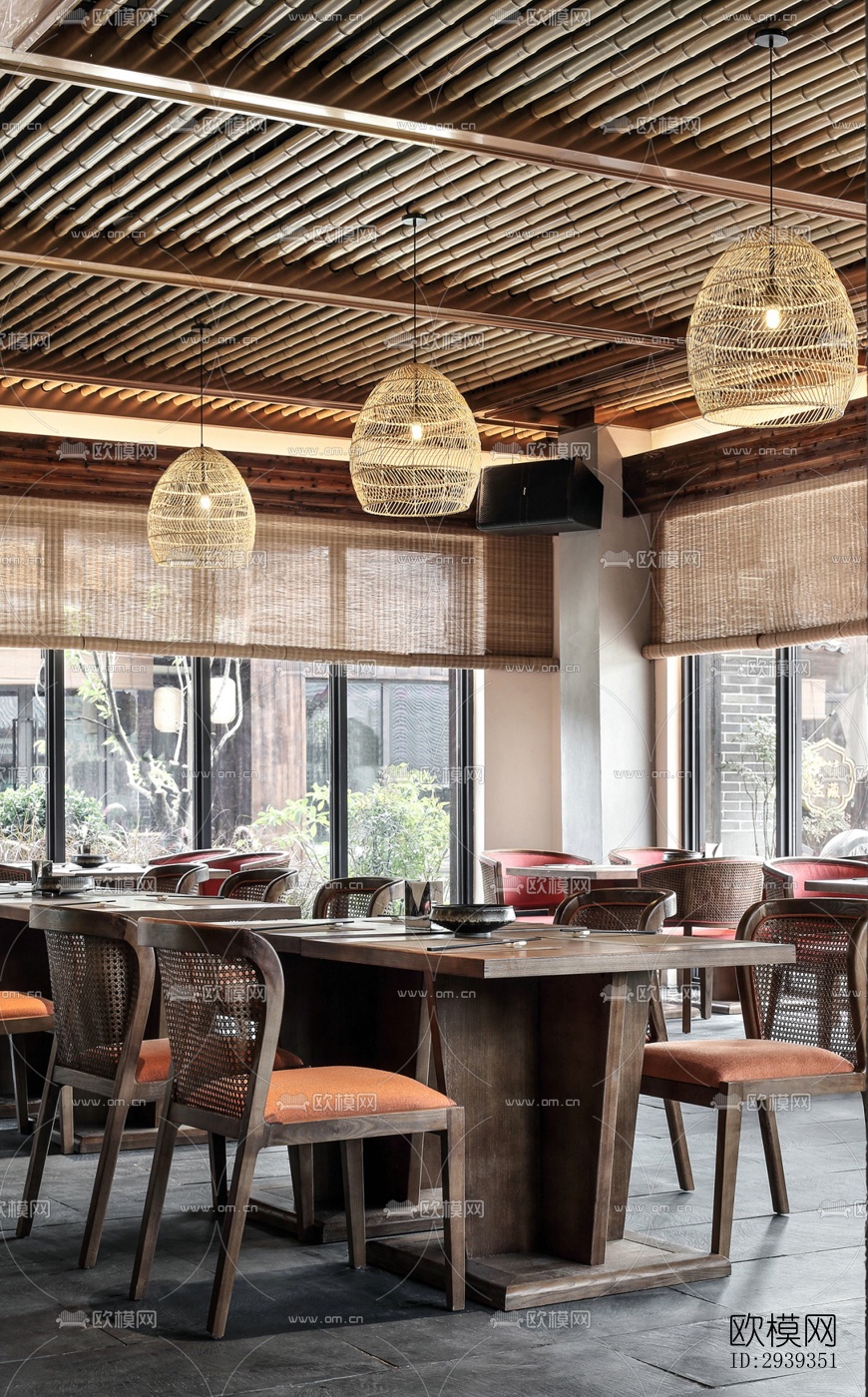 新中式酒店民宿效果图下载（渲染图8）