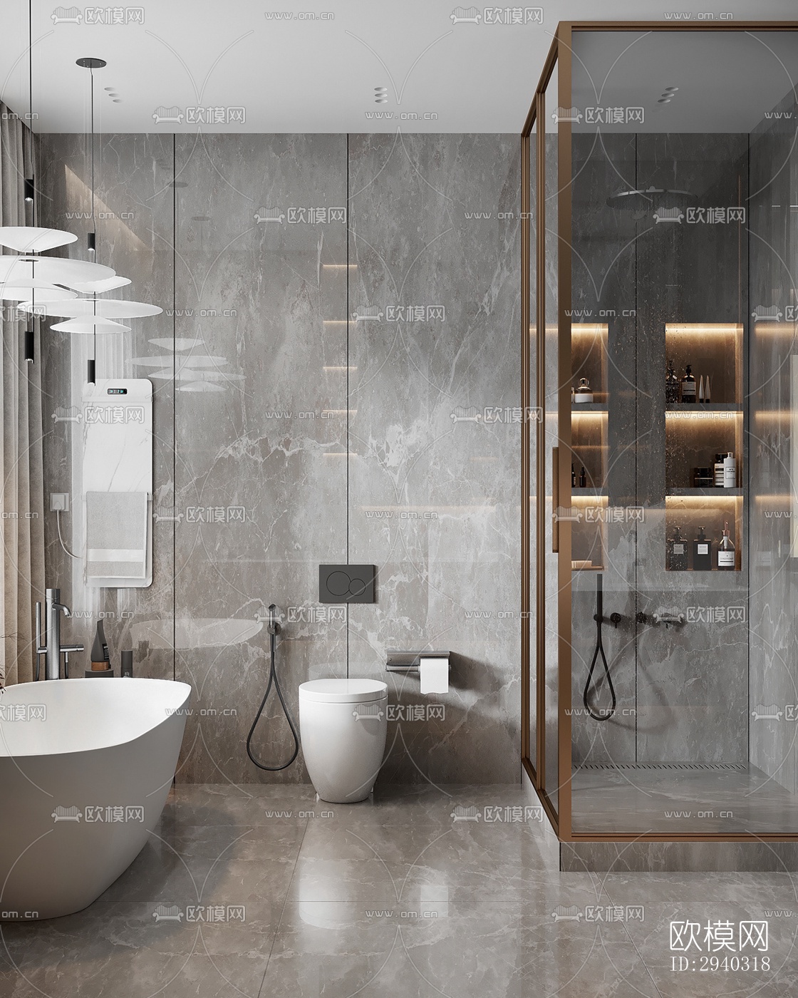 现代平层效果图下载（渲染图17）