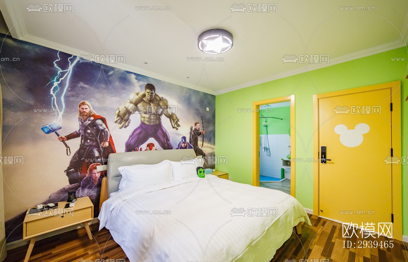 现代酒店民宿效果图下载（渲染图4）