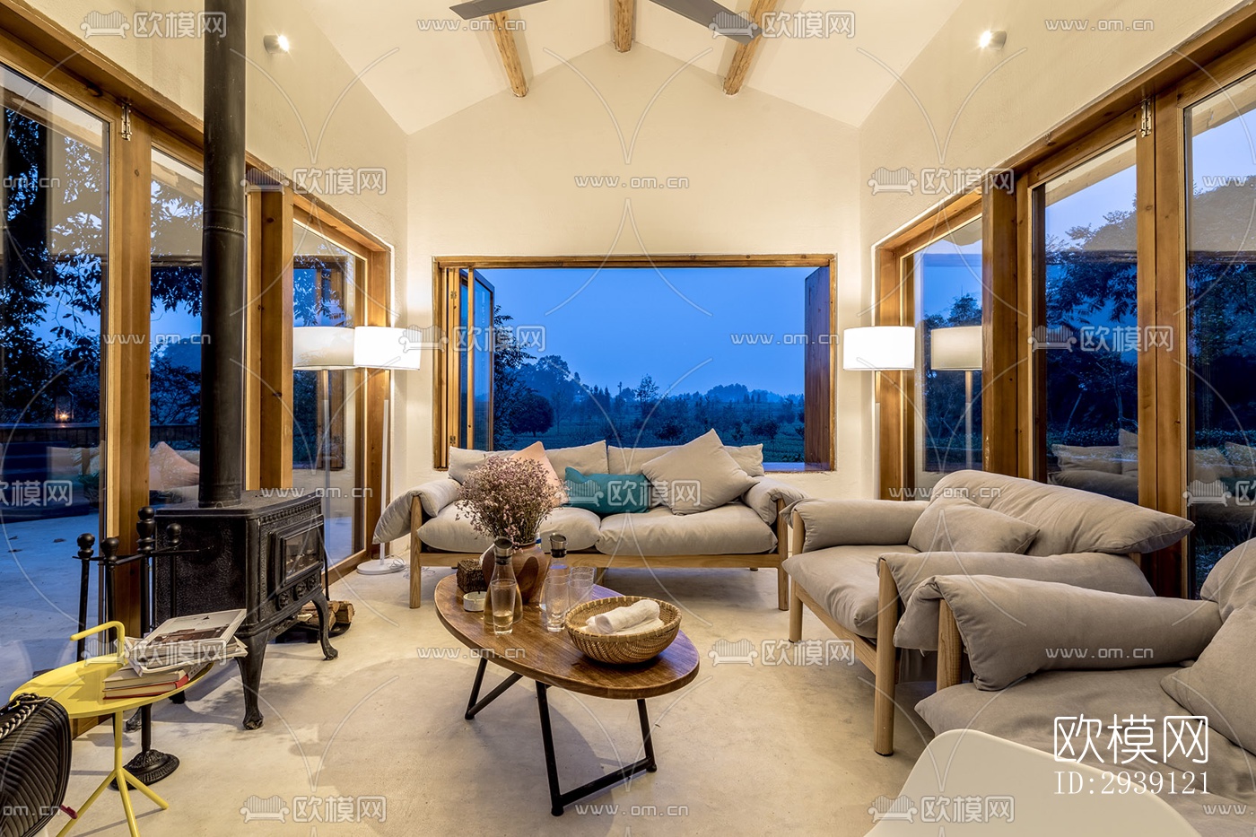 北欧酒店民宿效果图下载（渲染图1）