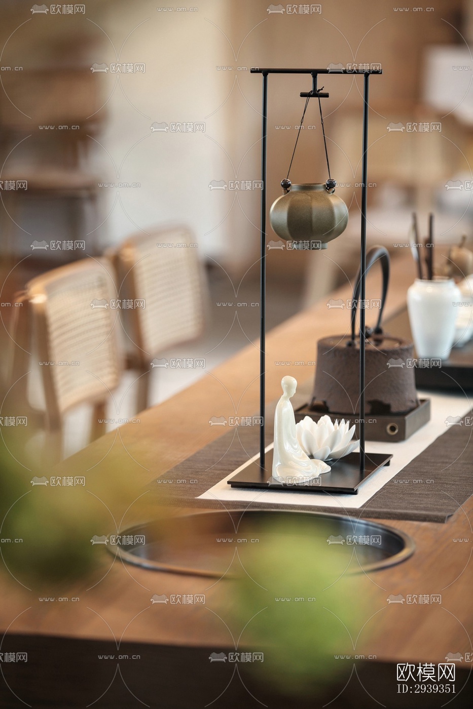 新中式酒店民宿效果图下载（渲染图4）