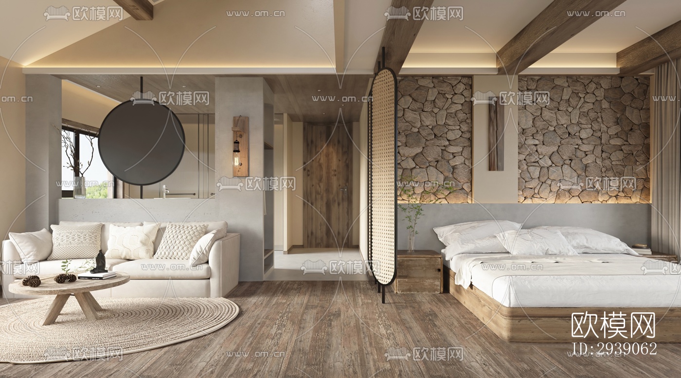 侘寂酒店民宿效果图下载（渲染图14）